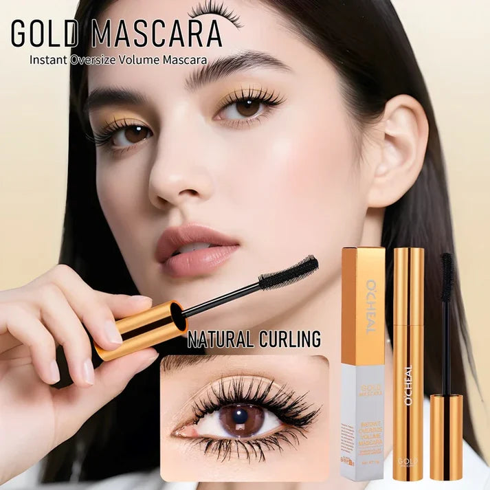 Gold Waterproof Lengthening Mascara – Smudge-Free, All-Day Volume