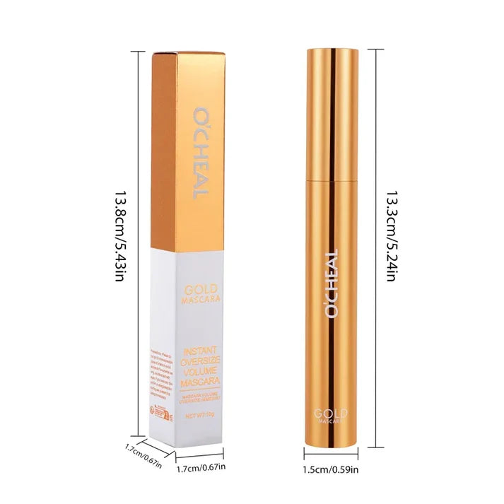 Gold Waterproof Lengthening Mascara – Smudge-Free, All-Day Volume